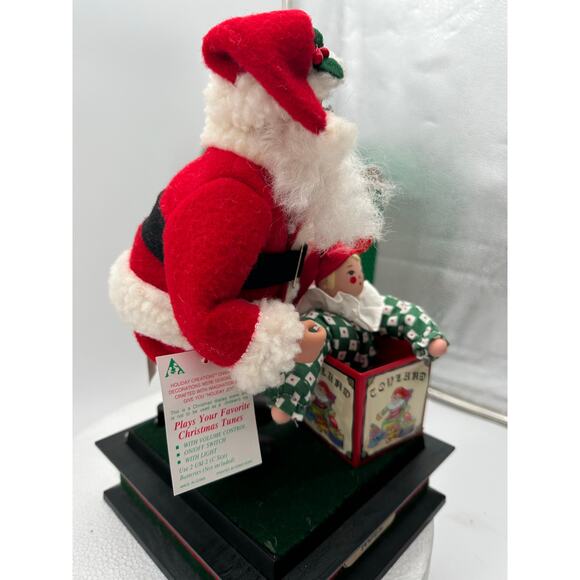 Holiday Creations Vintage Santa Claus Musical Light up Christmas Jack in Box - Picture 12 of 16